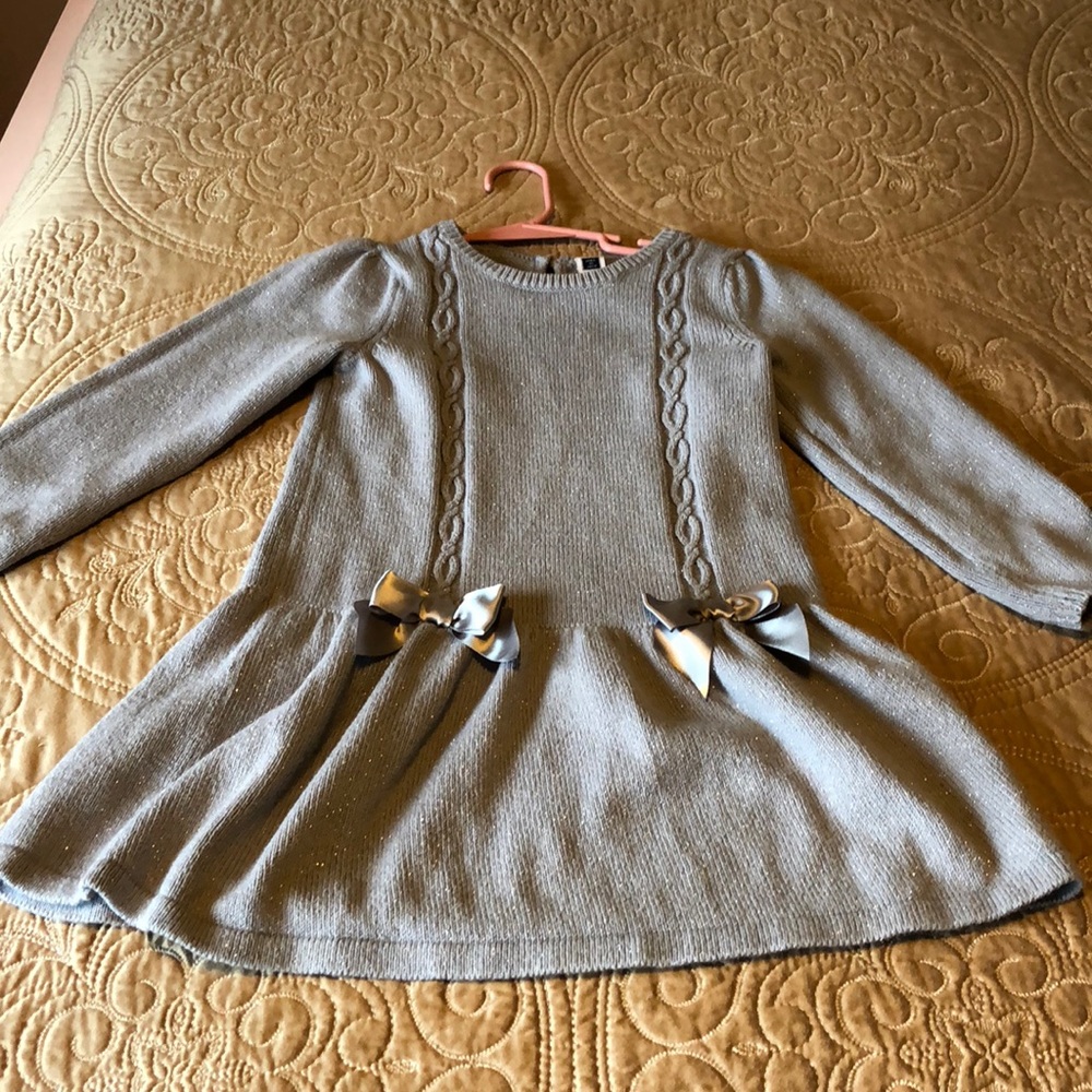 Janie and Jack silver sweater dress